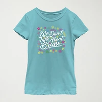 Disney Encanto Little & Big Kid Girls Crew Neck Short Sleeve Slim Fit Graphic T-Shirt