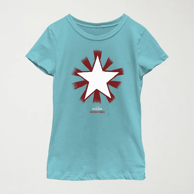 Little & Big Kid Girls Crew Neck Short Sleeve Slim Fit Doctor Strange Marvel Graphic T-Shirt