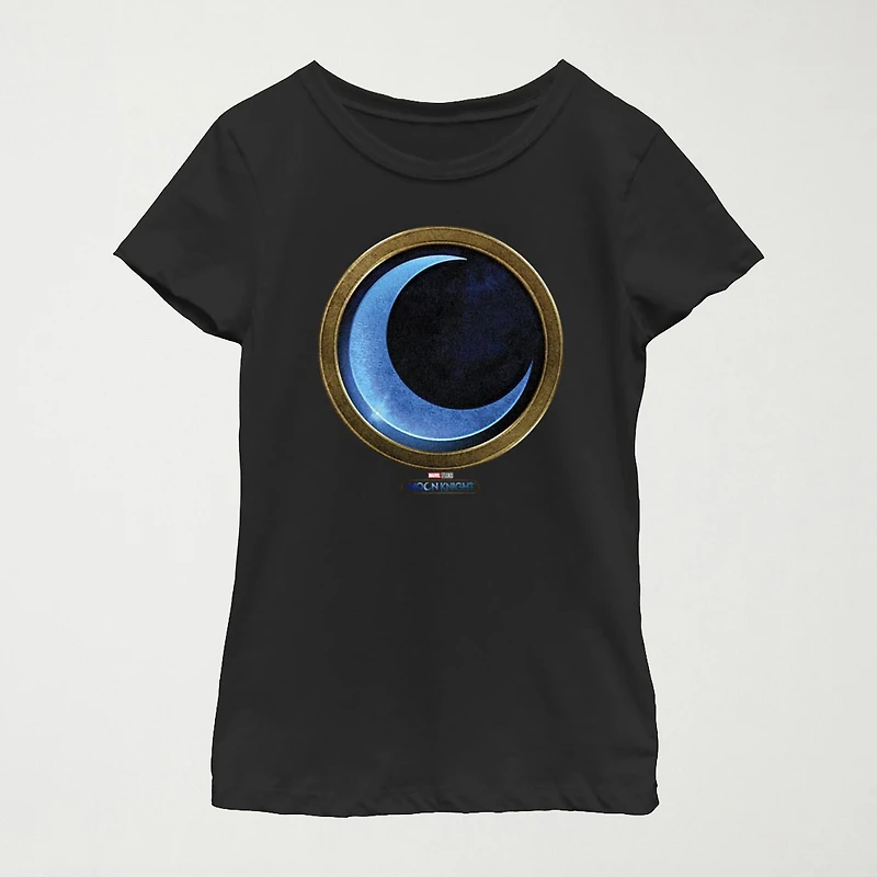 Moon Knight Little & Big Kid Girls Crew Neck Short Sleeve Slim Fit Marvel Graphic T-Shirt
