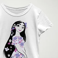 Disney Encanto Little & Big Kid Girls Crew Neck Short Sleeve Slim Fit Graphic T-Shirt