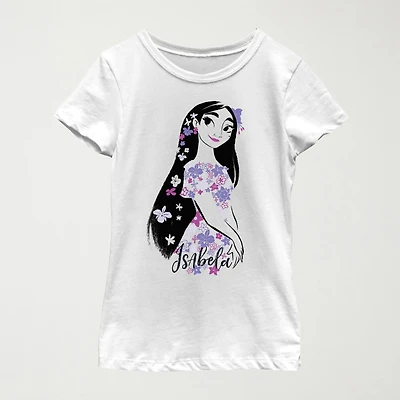 Disney Encanto Little & Big Kid Girls Crew Neck Short Sleeve Slim Fit Graphic T-Shirt