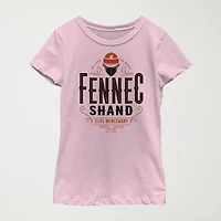 Fennec Shand Little & Big Kid Girls Crew Neck Short Sleeve Slim Fit Star Wars Graphic T-Shirt