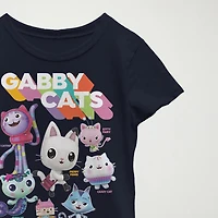 Little & Big Kid Girls Crew Neck Short Sleeve Regular Fit Gabby's Dollhouse Graphic T-Shirt