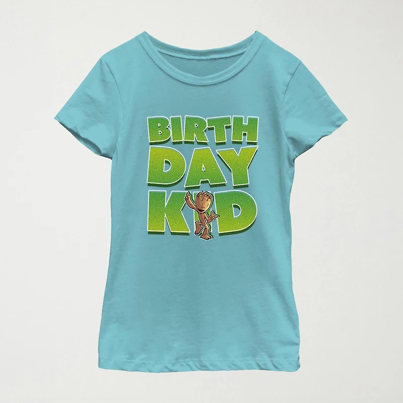 Little & Big Kid Girls Crew Neck Short Sleeve Regular Fit Guardians of the Galaxy Graphic T-Shirt