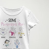 Disney Little & Big Kid Girls Crew Neck Short Sleeve Regular Fit Princess Graphic T-Shirt