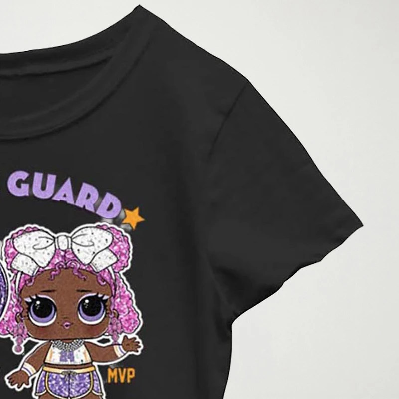 Little & Big Kid Girls Crew Neck Short Sleeve Regular Fit LOL Graphic T-Shirt