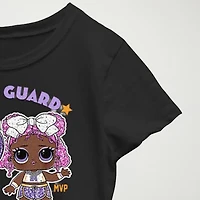 Little & Big Kid Girls Crew Neck Short Sleeve Regular Fit LOL Graphic T-Shirt