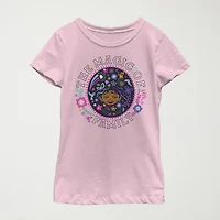 Disney Little & Big Kid Girls Crew Neck Short Sleeve Regular Fit Encanto Graphic T-Shirt