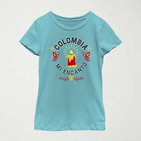 Disney Little & Big Kid Girls Crew Neck Short Sleeve Regular Fit Encanto Graphic T-Shirt