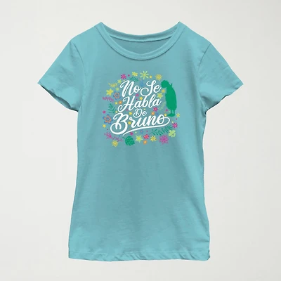 Disney Little & Big Kid Girls Crew Neck Short Sleeve Regular Fit Encanto Graphic T-Shirt