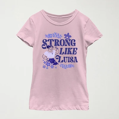 Disney Little & Big Kid Girls Crew Neck Short Sleeve Regular Fit Encanto Graphic T-Shirt