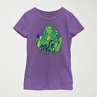She Hulk Little & Big Kid Girls Crew Neck Short Sleeve Regular Fit Marvel Graphic T-Shirt