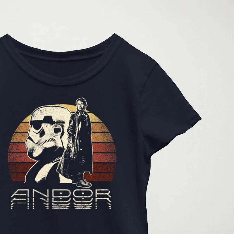 Andor Little & Big Kid Girls Crew Neck Short Sleeve Regular Fit Star Wars Graphic T-Shirt