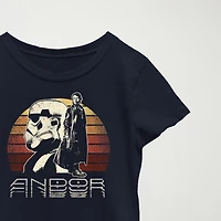 Andor Little & Big Kid Girls Crew Neck Short Sleeve Regular Fit Star Wars Graphic T-Shirt