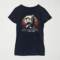 Andor Little & Big Kid Girls Crew Neck Short Sleeve Regular Fit Star Wars Graphic T-Shirt