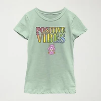 Little & Big Kid Girls Crew Neck Short Sleeve Regular Fit Care Bears Graphic T-Shirt