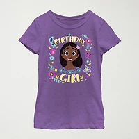 Disney Little & Big Kid Girls Crew Neck Short Sleeve Regular Fit Encanto Graphic T-Shirt