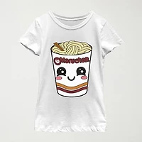 Maruchan Little & Big Kid Girls Crew Neck Short Sleeve Regular Fit Graphic T-Shirt