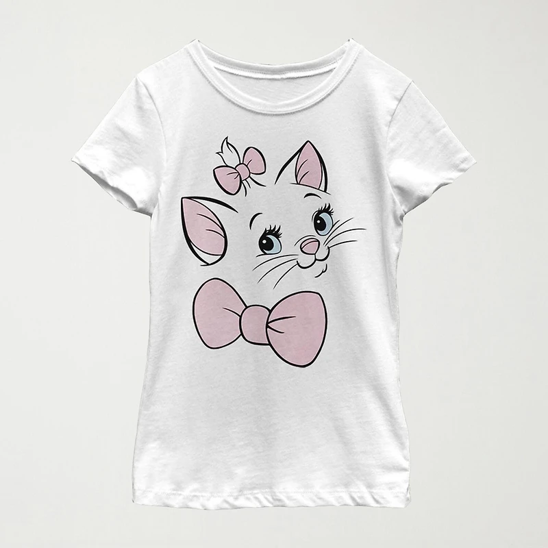 Little & Big Kid Girls Crew Neck Short Sleeve Slim Fit The Aristocats Graphic T-Shirt