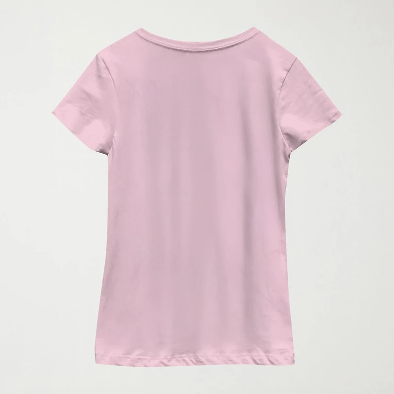 Little & Big Kid Girls Crew Neck Short Sleeve Slim Fit Lilo Stitch Graphic T-Shirt