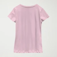 Little & Big Kid Girls Crew Neck Short Sleeve Slim Fit Lilo Stitch Graphic T-Shirt