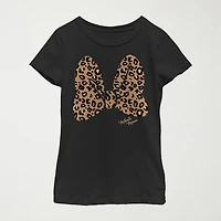 Little & Big Kid Girls Crew Neck Short Sleeve Slim Fit Minnie Mouse Graphic T-Shirt