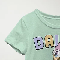 Daisy Little & Big Kid Girls Crew Neck Short Sleeve Slim Fit Mickey and Friends Mouse Minnie Graphic T-Shirt