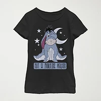 Disney Little & Big Kid Girls Crew Neck Short Sleeve Slim Fit Eeyore Winnie The Pooh Graphic T-Shirt