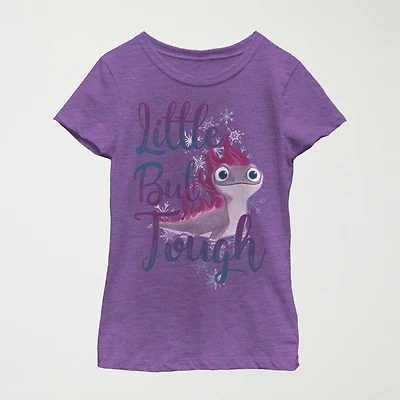 Bruni Little & Big Kid Girls Crew Neck Short Sleeve Slim Fit Frozen Graphic T-Shirt
