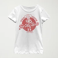 Little & Big Kid Girls Crew Neck Short Sleeve Slim Fit Toy Story Graphic T-Shirt