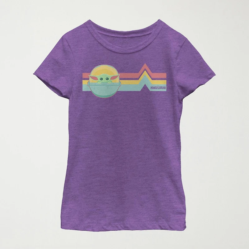 Rainbow Child Little & Big Kid Girls Crew Neck Short Sleeve Slim Fit Star Wars Graphic T-Shirt