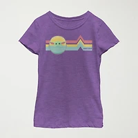 Rainbow Child Little & Big Kid Girls Crew Neck Short Sleeve Slim Fit Star Wars Graphic T-Shirt
