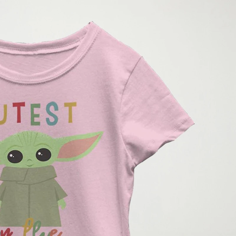 Cutest Little Child & Big Kid Girls Crew Neck Short Sleeve Slim Fit Star Wars Graphic T-Shirt