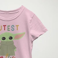 Cutest Little Child & Big Kid Girls Crew Neck Short Sleeve Slim Fit Star Wars Graphic T-Shirt