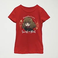 Little & Big Kid Girls Crew Neck Short Sleeve Slim Fit Harry Potter Graphic T-Shirt