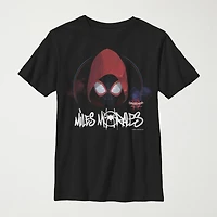 Miles Morales Little & Big Kid Boys Crew Neck Short Sleeve Regular Fit Spiderman Graphic T-Shirt