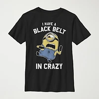 Little & Big Kid Boys Crew Neck Short Sleeve Regular Fit Minions Graphic T-Shirt