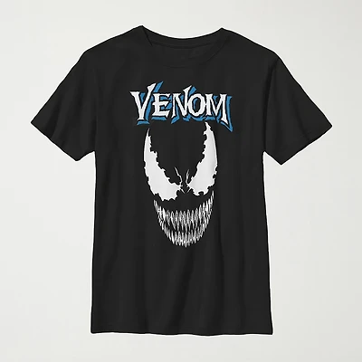 Little & Big Boys Marvel Venom Crew Neck Short Sleeve Graphic T-Shirt