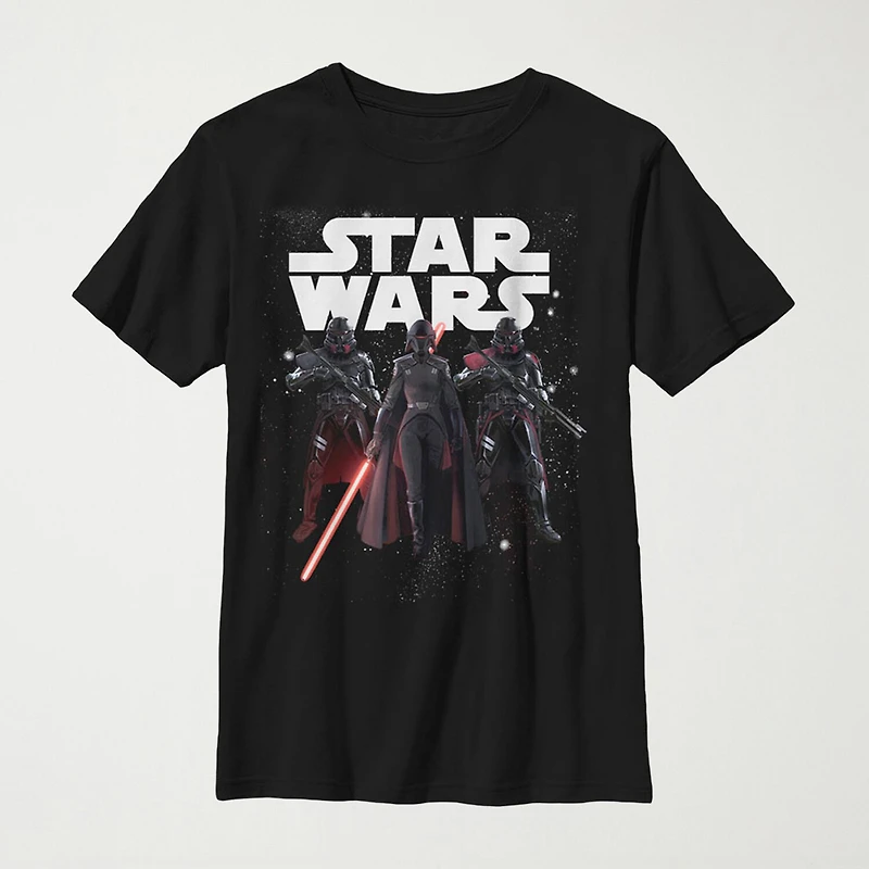 Little & Big Kid Boys Crew Neck Short Sleeve Regular Fit Star Wars Graphic T-Shirt