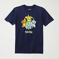 Little & Big Kid Boys Crew Neck Short Sleeve Regular Fit Pokemon Graphic T-Shirt