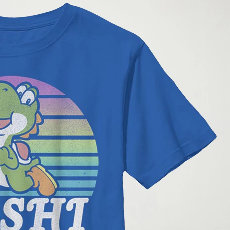 Little & Big Kid Boys Crew Neck Short Sleeve Slim Fit Super Mario Yoshi Graphic T-Shirt