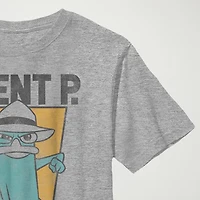 Little & Big Kid Boys Crew Neck Short Sleeve Slim Fit Phineas and Ferb Graphic T-Shirt