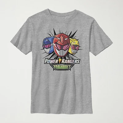 Little & Big Kid Boys Crew Neck Short Sleeve Slim Fit Power Rangers Graphic T-Shirt