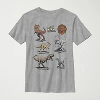 Little & Big Kid Boys Crew Neck Short Sleeve Slim Fit Jurassic World Graphic T-Shirt