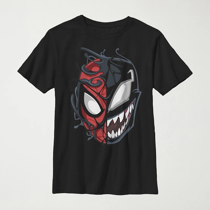 Little & Big Kid Boys Crew Neck Short Sleeve Slim Fit Marvel Venom Graphic T-Shirt