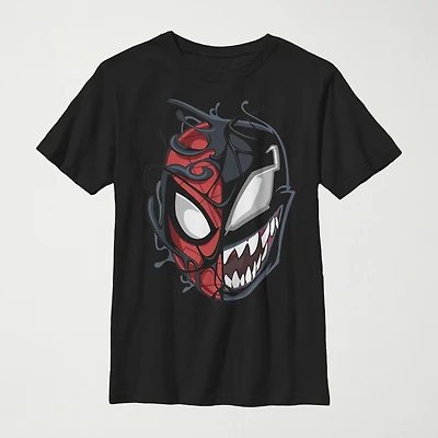 Little & Big Kid Boys Crew Neck Short Sleeve Slim Fit Marvel Venom Graphic T-Shirt