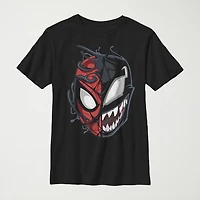 Little & Big Kid Boys Crew Neck Short Sleeve Slim Fit Marvel Venom Graphic T-Shirt