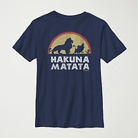 Little & Big Kid Boys Crew Neck Short Sleeve Slim Fit The Lion King Graphic T-Shirt