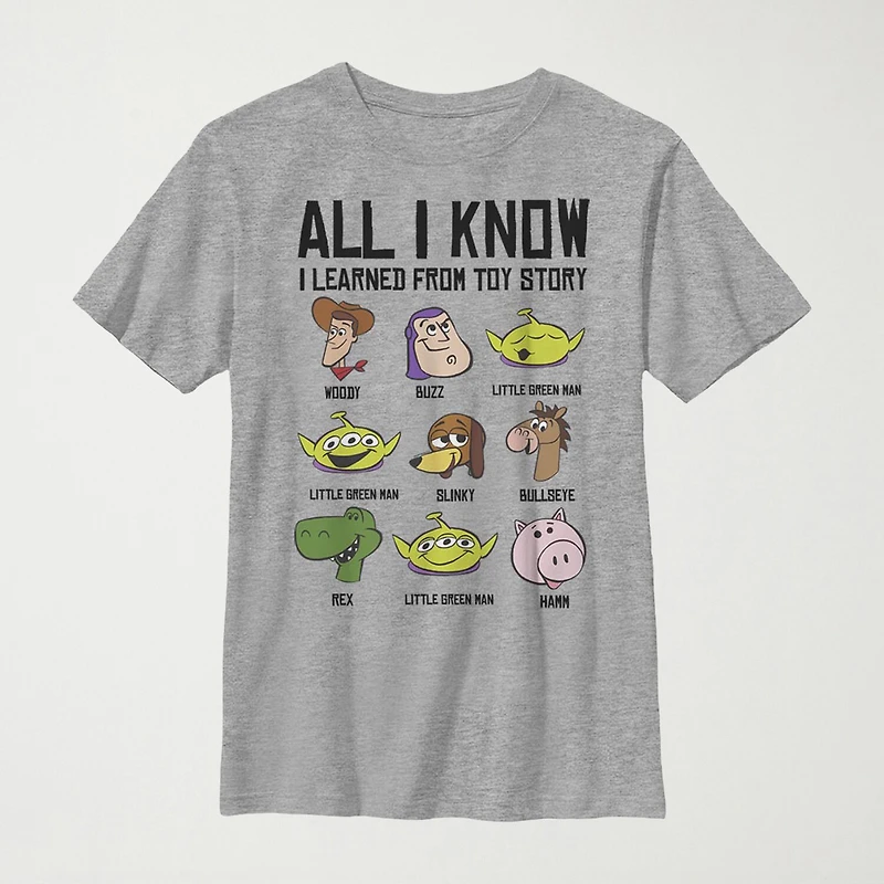 Little & Big Kid Boys Crew Neck Short Sleeve Slim Fit Toy Story Graphic T-Shirt