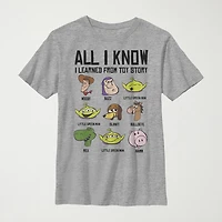 Little & Big Kid Boys Crew Neck Short Sleeve Slim Fit Toy Story Graphic T-Shirt